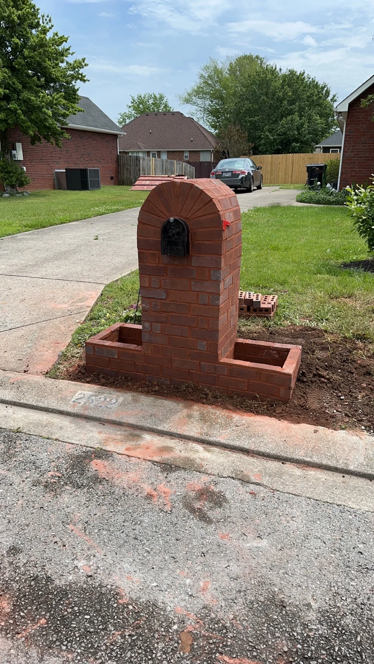 Brick mailbox in Nashville area